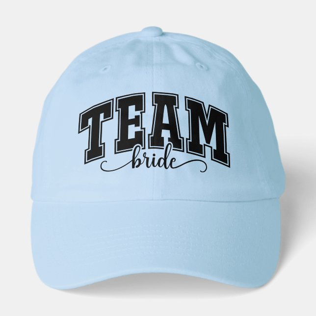 Cute team Bride word art Wedding  Hat (Front)