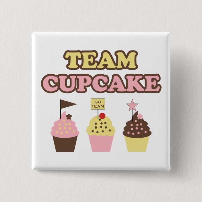 Cute Team Cupcake pin (Front)