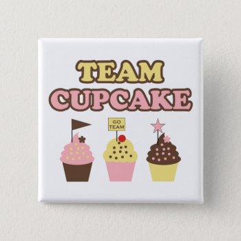 Cute Team Cupcake Pin by astralcity at Zazzle
