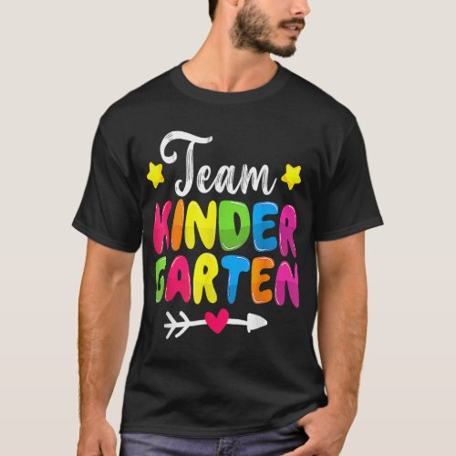 Cute Team Kindergarten Back To School Teacher Stud T_Shirt