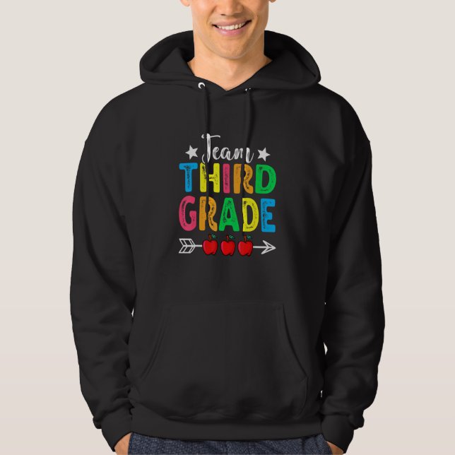 Cute Team Third Grade Teachers Students Back To Sc Hoodie (Front)
