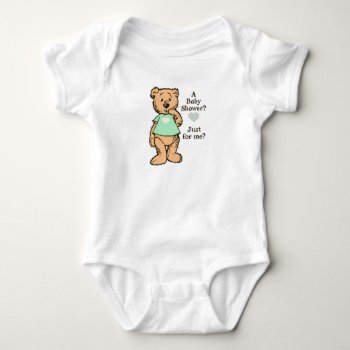 Cute Teddy Baby Shower Baby Bodysuit by Russ_Billington at Zazzle