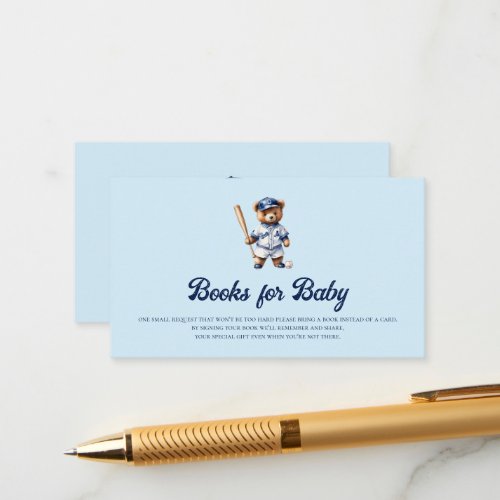 Cute Teddy  Baseball Books for Baby Insert 