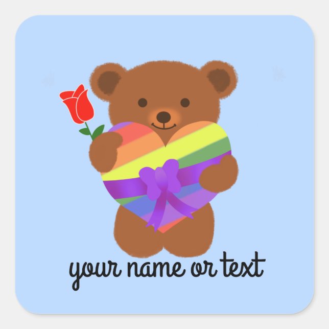 Cute Teddy Bear #2-2 Stickers (Front)