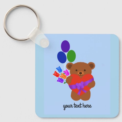 Cute Teddy Bear 3 Keychain 