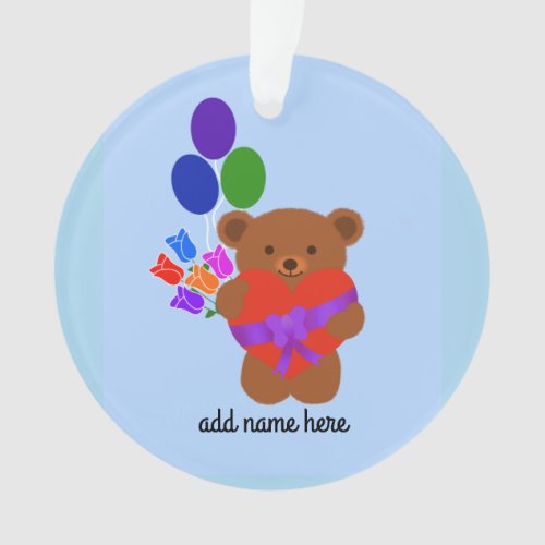 Cute Teddy Bear 3 Ornament 