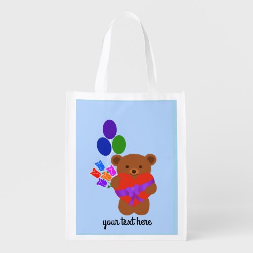 Cute Teddy Bear 3 Reusable Bag