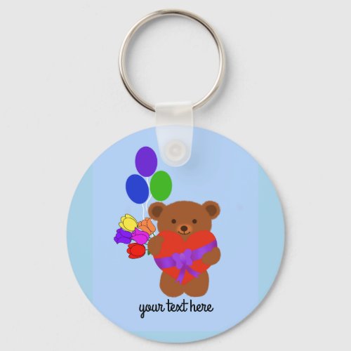 Cute Teddy Bear 4 Keychain 