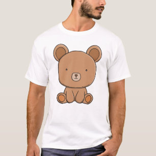Cute Teddy Bear Adorable Kawaii Brown Animal T-Shirt