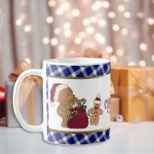 Cute Teddy Bear and Gingerbread Man Coffee Mug