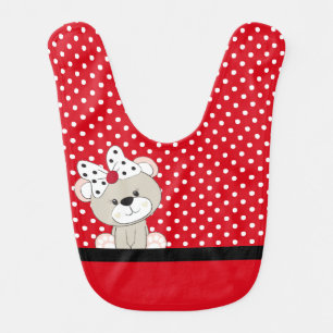 cute teddy bear baby bib