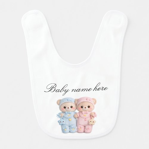Cute Teddy Bear Baby Bib for Boys and Girls Gift