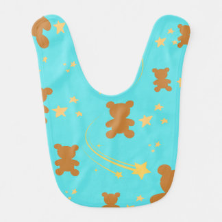 Cute Teddy Bear Baby Bib With Stars