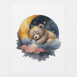 Cute Teddy Bear Baby Blanket