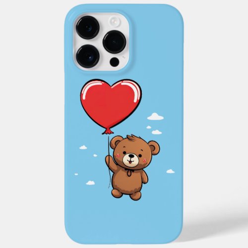 Cute Teddy Bear Baby Blue Case_Mate iPhone 14 Pro Max Case