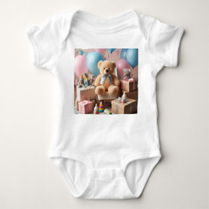 Cute Teddy Bear Baby Bodysuit