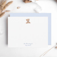 Cute Teddy Bear Baby boy Thank You card
