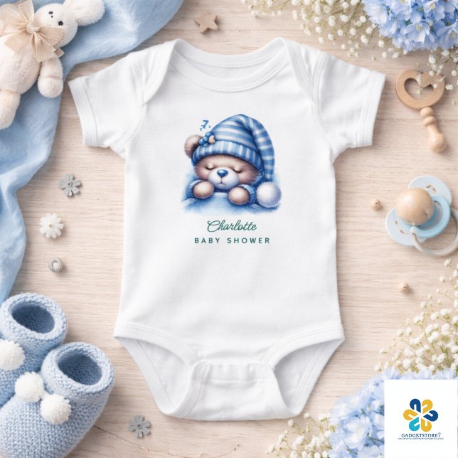 Cute Teddy Bear Baby Shower Bodysuit (Cute Teddy Bear Baby Shower Bodysuit)