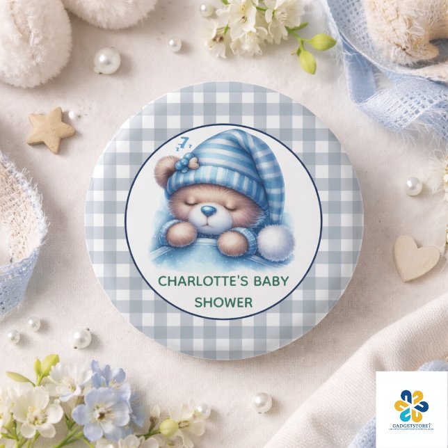 Cute Teddy Bear Baby Shower Button (Cute Teddy Bear Baby Shower Button)