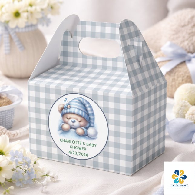 Cute Teddy Bear Baby Shower Favor Boxes (Cute Teddy Bear Baby Shower Favor Boxes)