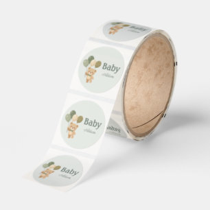 Cute Teddy Bear Baby Shower Favor Stickers