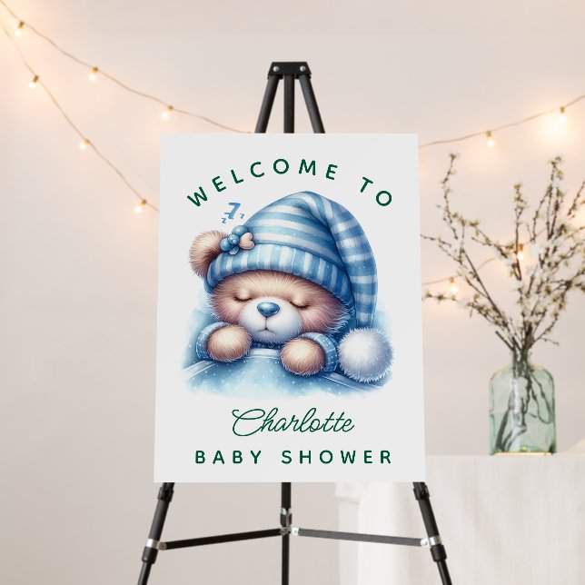 Cute Teddy Bear Baby Shower Foam Board (In Situ (Stand))