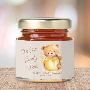 Cute Teddy Bear Baby Shower Honey Jar Favors