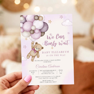 Cute Teddy Bear Baby Shower Invitation