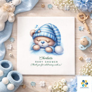 Cute Teddy Bear Baby Shower Napkins