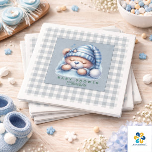 Cute Teddy Bear Baby Shower Napkins