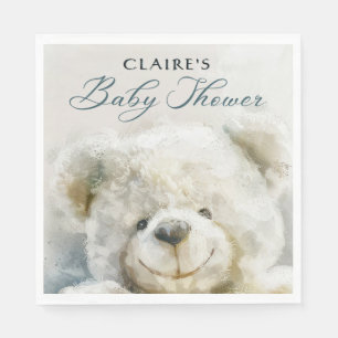 Cute Teddy Bear Baby Shower Napkins