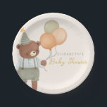 Cute Teddy Bear Baby Shower Paper Plates<br><div class="desc">Cute Teddy Bear Baby Shower Paper Plates</div>