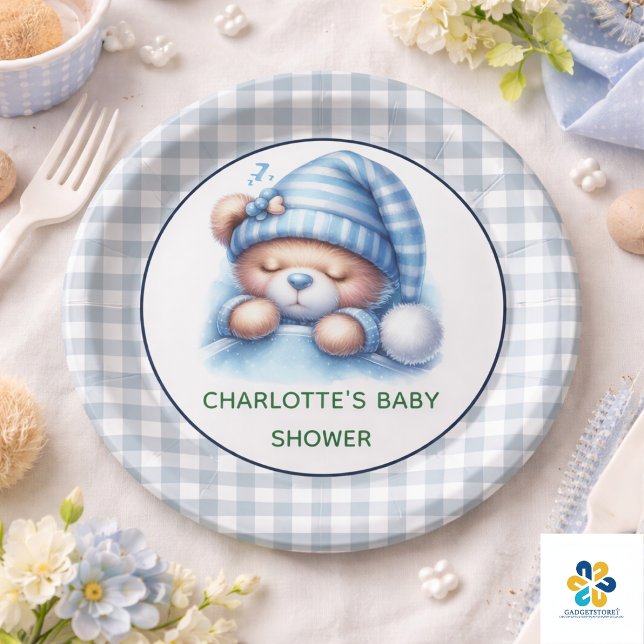 Cute Teddy Bear Baby Shower Paper Plates (Cute Teddy Bear Baby Shower Paper Plates)
