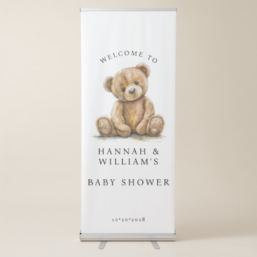 Cute Teddy Bear Baby Shower Welcome Sign