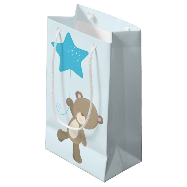 Cute Teddy Bear Baby Small Gift Bag (Front Angled)