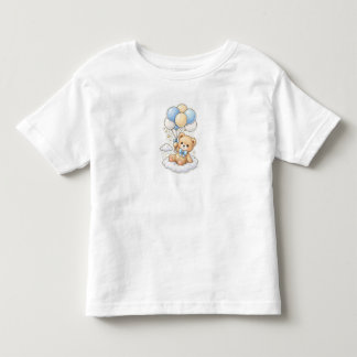 Cute Teddy Bear Baby T-Shirt | Balloons, Clouds & 