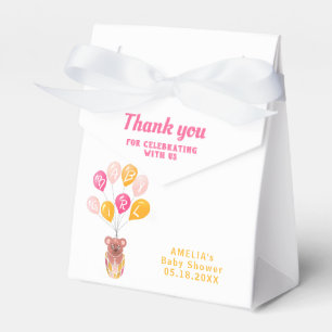 Cute Teddy Bear Balloon Baby Shower Thank you Favor Boxes