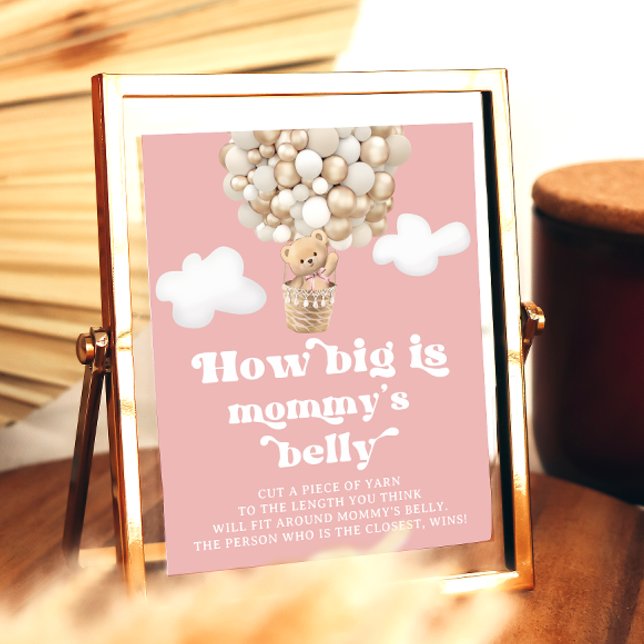 Cute Teddy Bear Balloons How Big is Mommy's Belly Poster (Creator Uploaded)