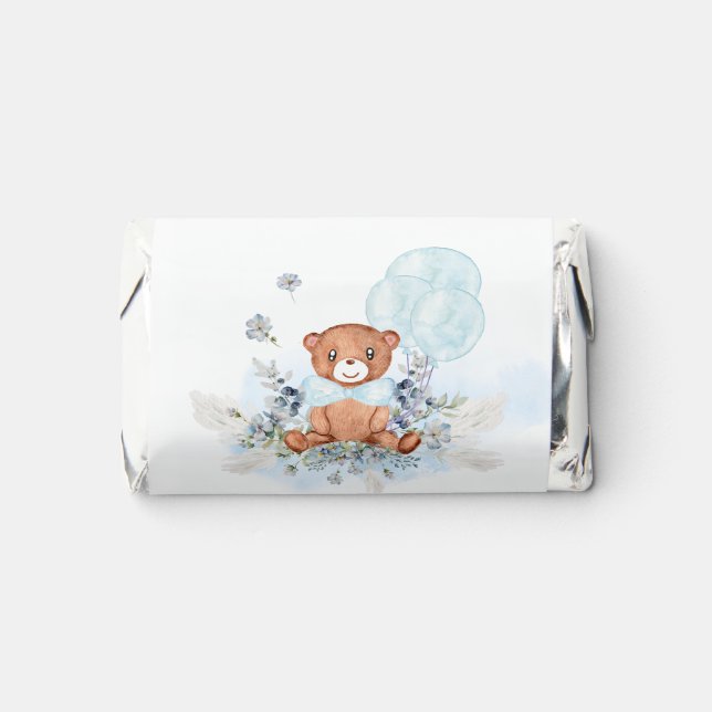 Cute Teddy Bear Bearly Wait Baby Shower Hershey's Miniatures (Front)