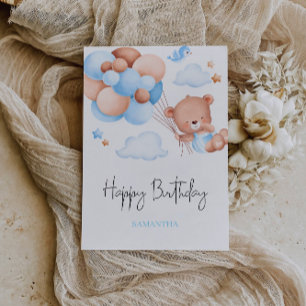 Cute Teddy Bear Birthday Card