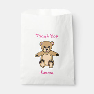Cute Teddy Bear Birthday Thank You Favor Bag