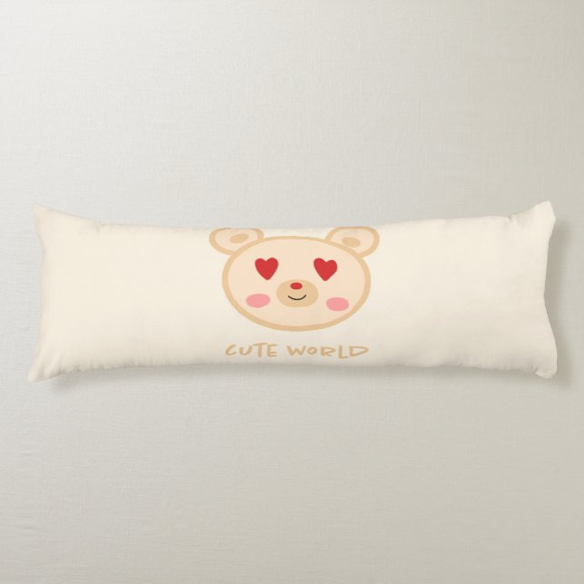 Cute teddy bear body pillow (Front)