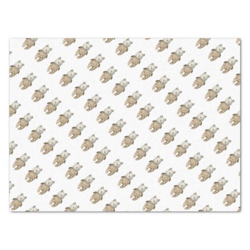 Cute Teddy Bear Boho Baby Shower Wrapping Paper