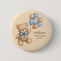 Cute Teddy Bear Boy Birthday Personalized