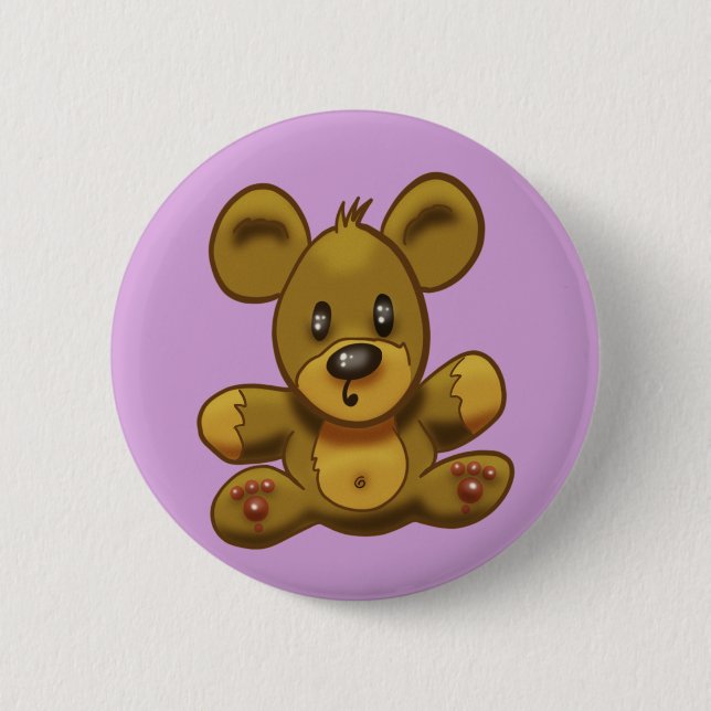 Cute Teddy Bear Button (Front)