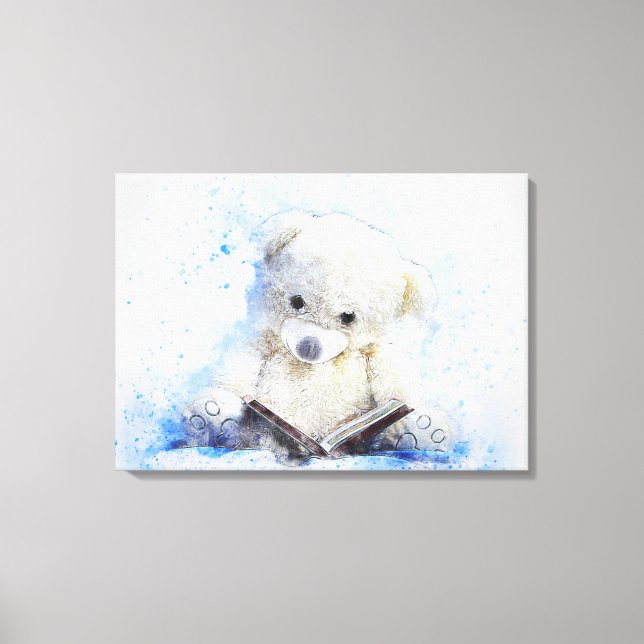 Cute Teddy Bear Canvas Print (Front)