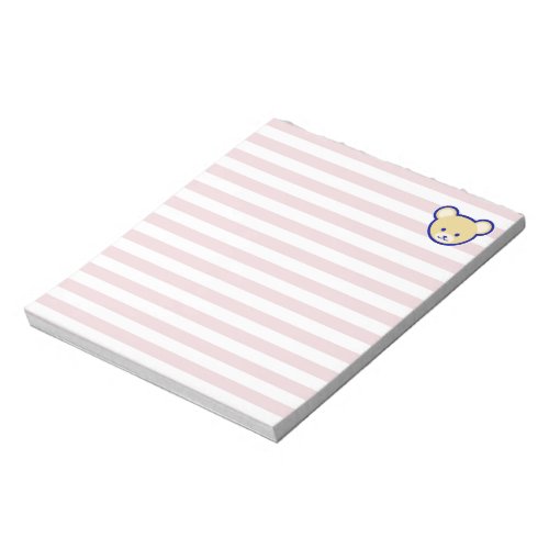 Cute Teddy Bear Cartoon on pink Notepad