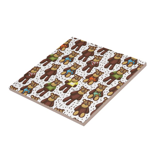 Cute teddy Bear Ceramic Tile (Side)