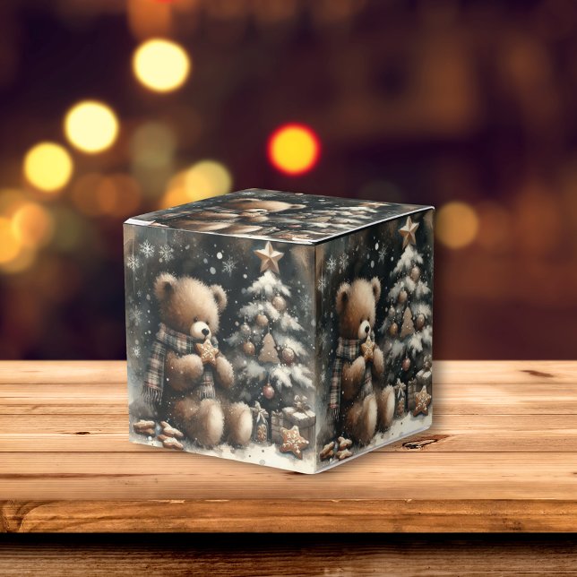 Cute Teddy Bear Christmas Favor Boxes (Creator Uploaded)
