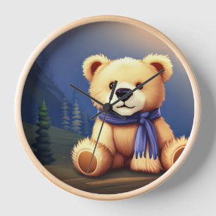 Cute Teddy Bear Clock
